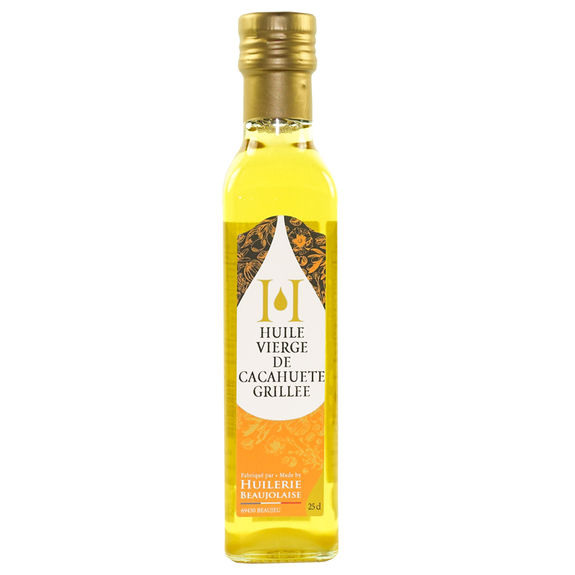 PEANUT OIL TOASTED 100% FRUIT-10CL HUILE CACAHUETE GRILLE 100% FRUIT