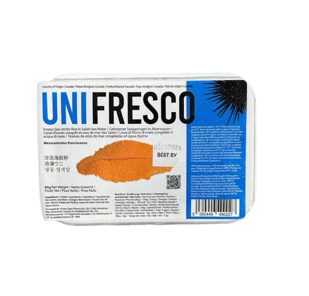 SEA URCHIN FROZEN - 85GR
LANGUE OURSIN SURGELEE - 85GR