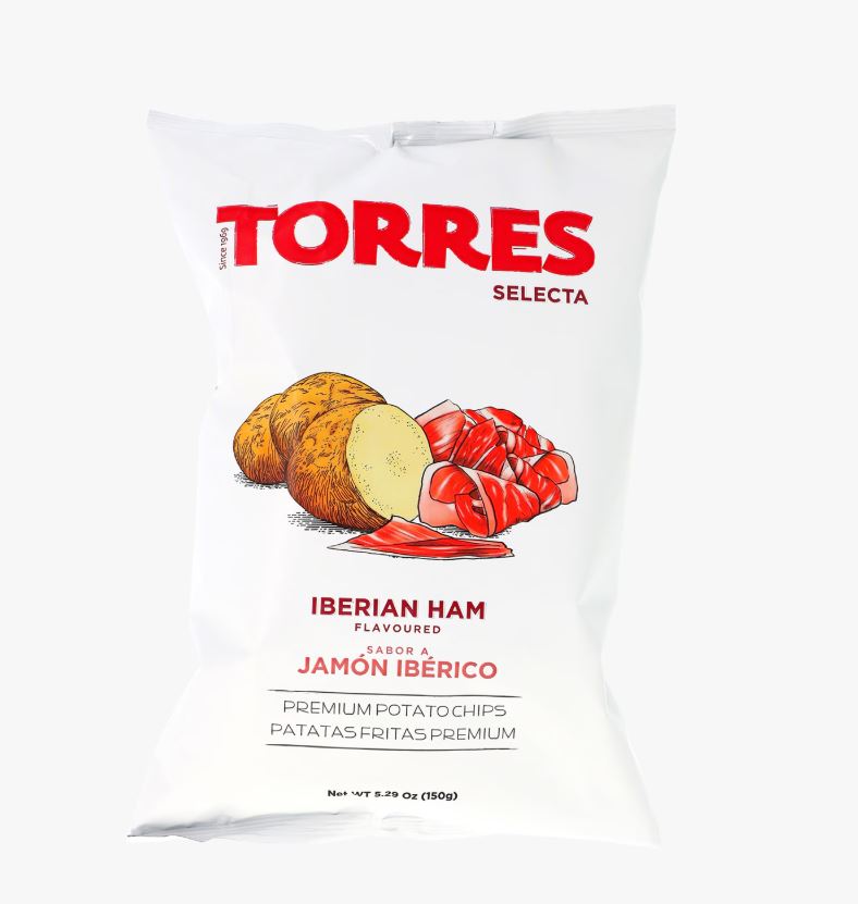 POTATO CHIPS WITH IBERIAN HAM-150GR CHIPS AU JAMBON IBERIQUE - 150GR