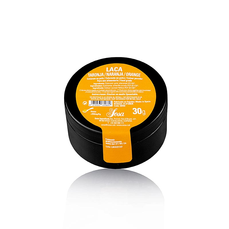 ORANGE FOOD COLOURING POWDER SOSA COULEUR ORANGE POUDRE SOSA