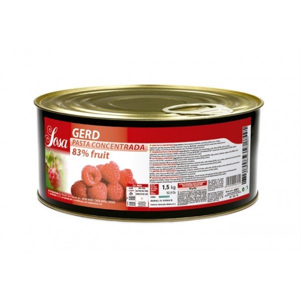 RASPBERRY PASTE SOSA - 1.5KG PATE DE FRAMBOISE SOSA - 1.5KG