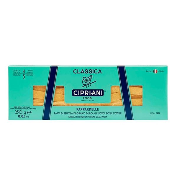 PAPARDELLE PASTA CIPRIANI - 250GR PAPARDELLE PASTA CIPRIANI - 250GR