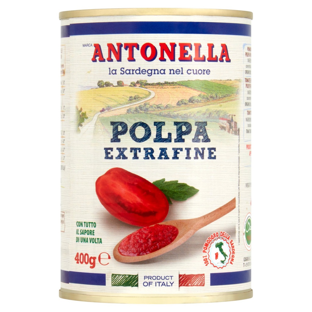 CHOPPED TOMATOES ANTONELLA 400GR PULPE TOMATE ANTONELLA 400GR