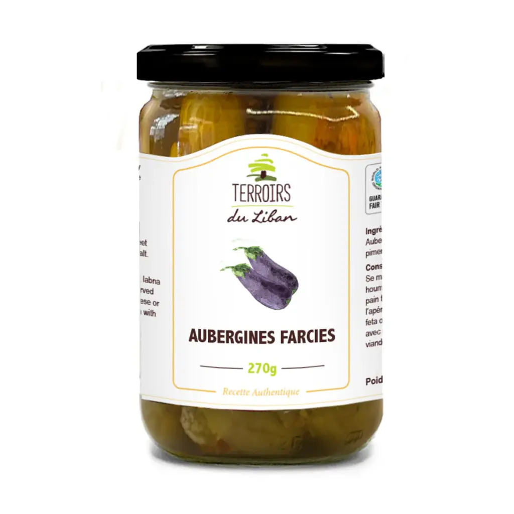 STUFFED MARINATED EGGPLANTS - 270GR AUBERGINES FARCIES MARINEES - 270GR