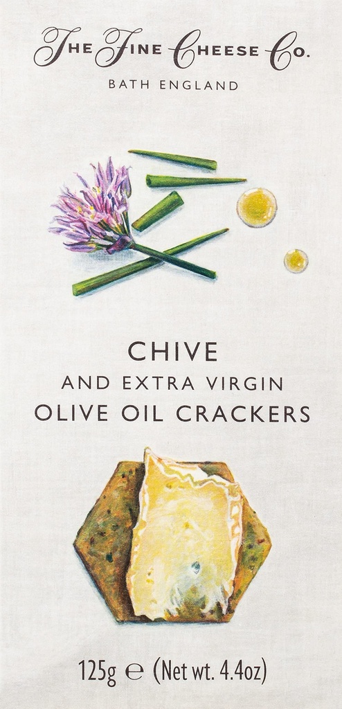 CRACKERS CHIVES/EXTRA VIRGIN OLIVE OIL 125GR CRACKERS AROMATISES CIBOULETTE 125G
