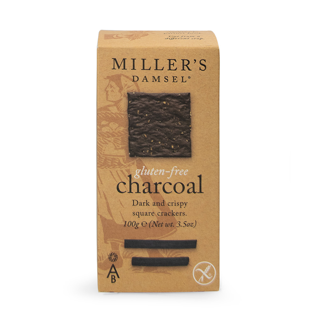 CHARCOAL DARK/CRISPY CRACKERS GLUTEN FREE CRACKERS CHARBON SANS GLUTEN