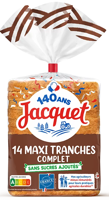 WHOLEMEAL BREAD, SLICED, 800G JACKS PAIN COMPLET, TRANCHE 800G, JACKS