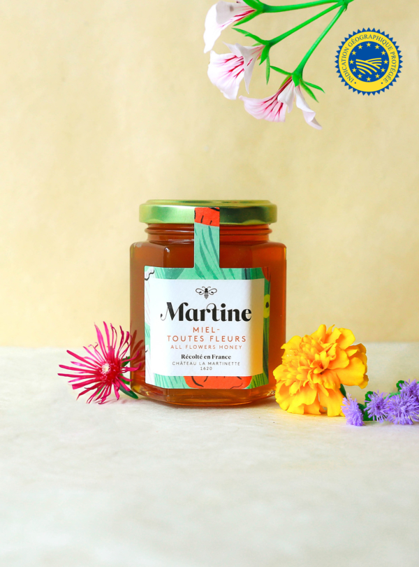 ALL FLOWERS HONEY MARTINE 250G - MIEL TOUTES FLEURS MARTINE 250G