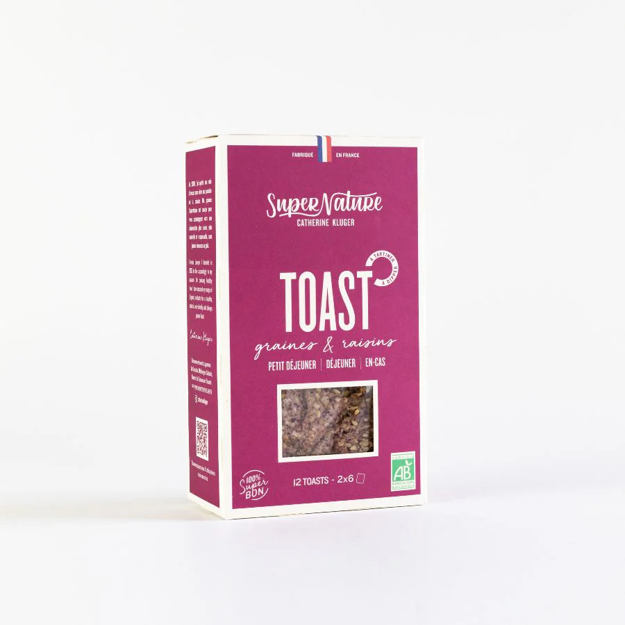 TOAST SUPERNATURE ORGANIC RAISINS 12PC TOAST SUPERNATURE BIO RAISINS 12PC