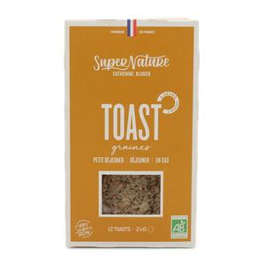 TOAST SUPERNATURE ORGANIC PLAIN 12PC TOAST SUPERNATURE BIO NATURE 12PC