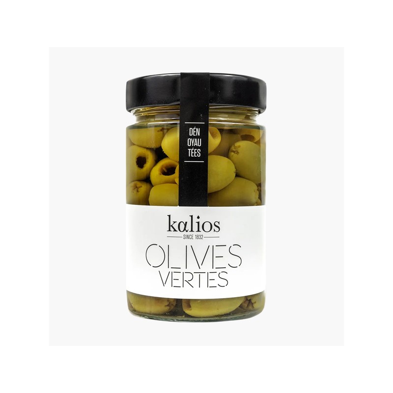 GREEN OLIVE PITTED - 310GR OLIVES VERTES DENOYAUTEES - 310GR