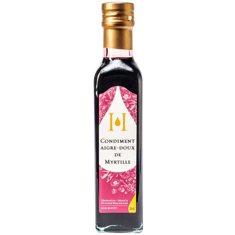 BLUEBERRY VINEGAR HUILE BEAUJOLAIT 25CL -CONDIMENT AIGRE-DOUX MYRTILLE 25CL
