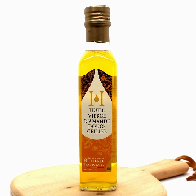 GRILLED ALMOND VIRGIN OIL 100% FRT AMANDE GRILLE HUILE VIERGE 25CL