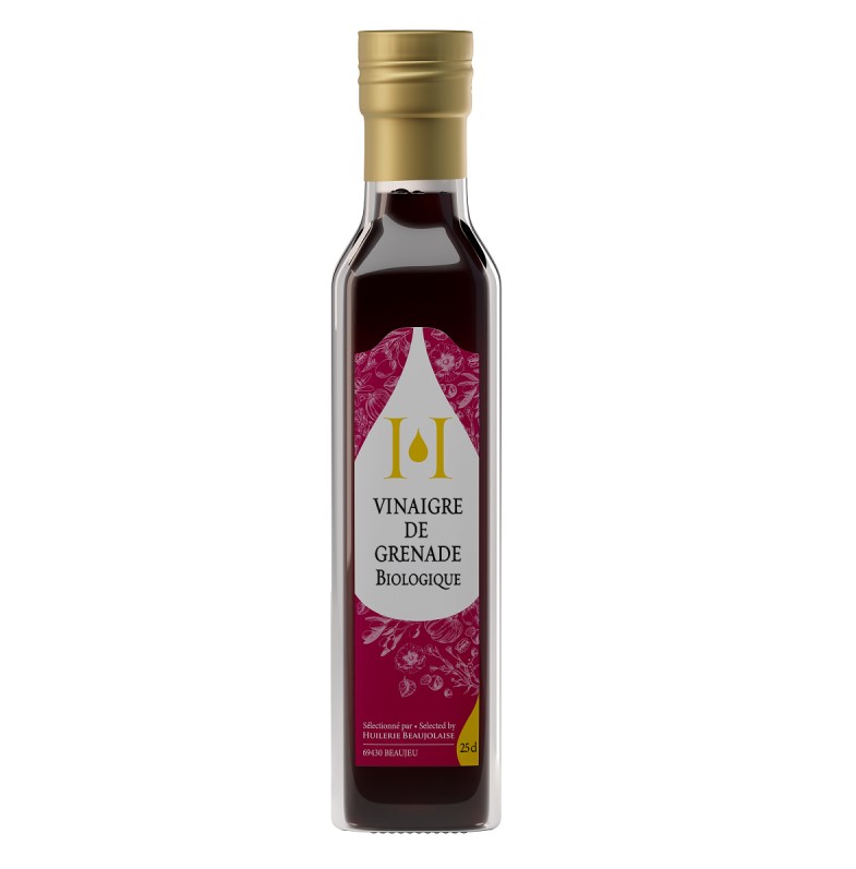 POMEGRANATE VINEGAR HUILERIE BEAUJAISE - 25CL VINAIGRE GRENADE HUILERIE BEAUJAISE - 25CL