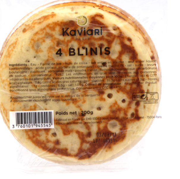 LARGE BLINIS X 4PC - 200GR BLINIS LARGE X 4PC - 200GR