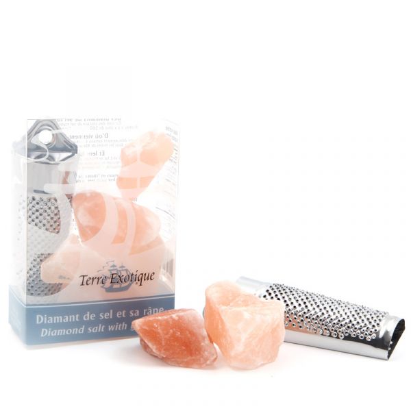 DIAMOND SALT WITH GRATER
DIAMANT DE SEL ET SA RÃPE