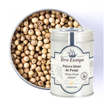 SMOKED WHITE PENJA PEPPER - 60GR POIVRE PENJA BLANC FUME - 60GR