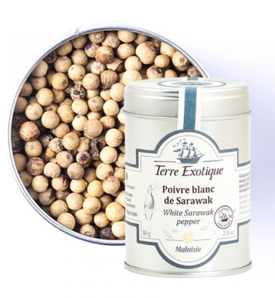 WHITE SARAWAK PEPPER MALAYSIA 70GR POIVRE BLANC SARAWAK MALAISIE 70GR