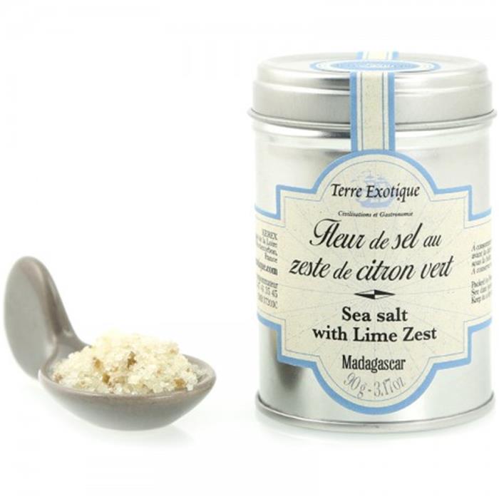 FLEUR DE SEL ZESTES CITRON VERT 90G FLEUR DE SEL ZESTES CITRON VERT 90G