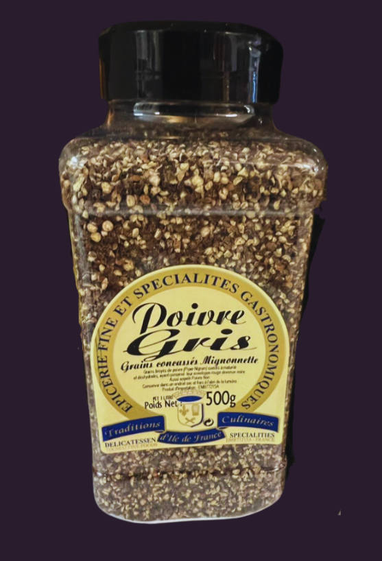 GREY PEPPER CRUSHED - 500G 
POIVRE GRIS CONCASSES - 500G