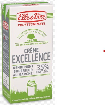 LIQUID CREAM 35% UHT EXCELLENCE ELLE & VIRE - 1L  CREME EXCELLENCE 35% UHT ELLE & VIRE - 1L 