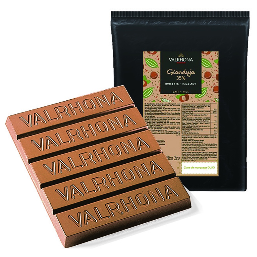 VALRHONA GIANDUJA HAZELNUT MILK - 1KG VALRHONA GIANDUJA NOISETTE LAIT - 1KG