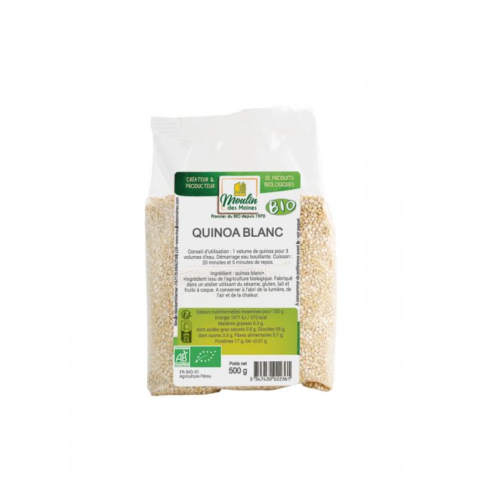 ORGANIC WHITE QUINOA - 500GR QUINOA BLANC BIO - 500GR