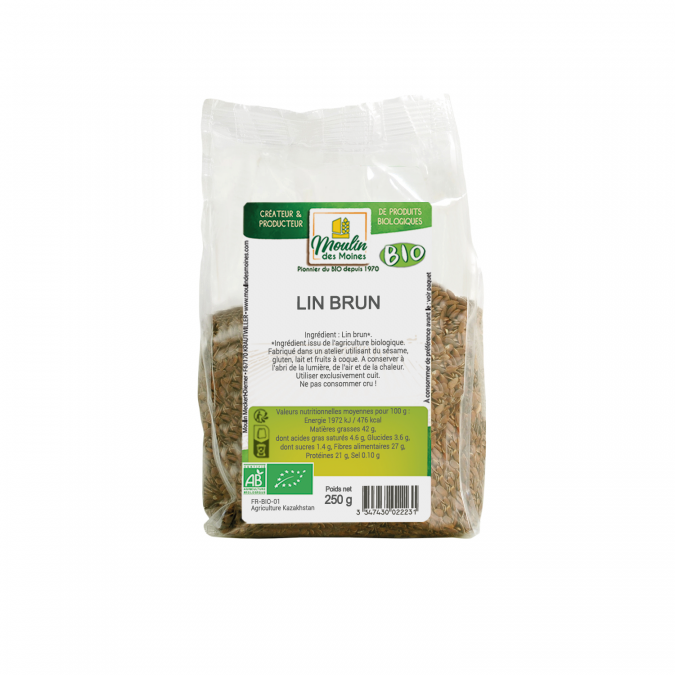 FLAX SEED BROWN - 250GR GRAINES DE LIN - 250GR