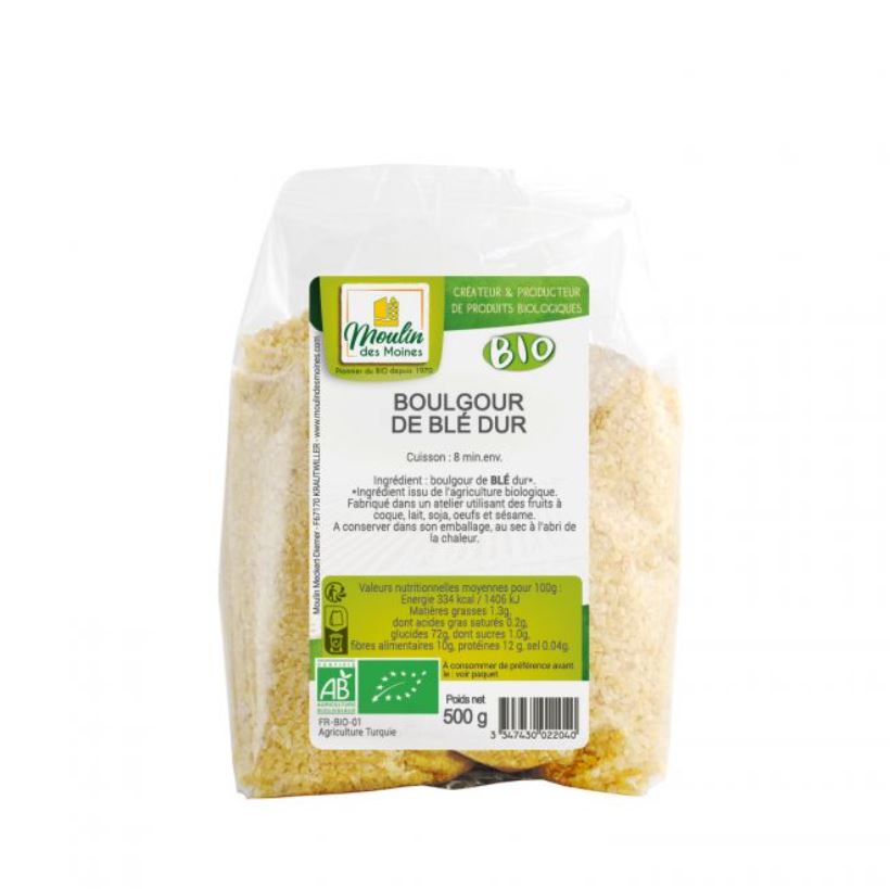 ORGANIC BULGUR 500G - BOULGOUR BLÉ DUR BIO 500G