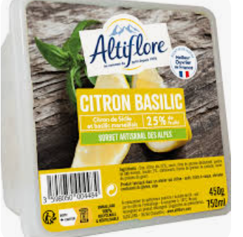 BASIL SORBET - 750ML BASILIC SORBET - 750ML