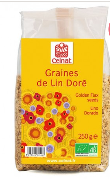GOLDEN LINSEED ORGANIC - 500G GRAINE LIN DORE BIO - 500G