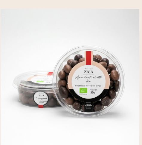 MIX CHOCO ALMOND/HAZELNUT ORGANIC 180GR MIX CHOCO AMANDE/NOISETTE BIO180GR