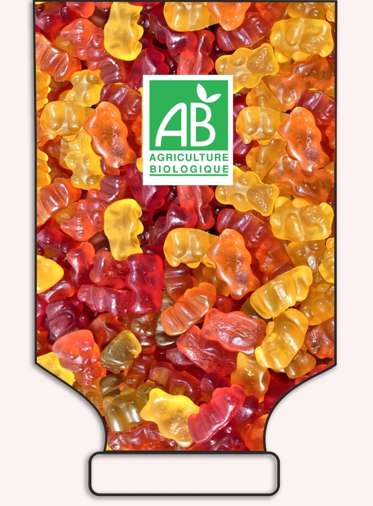 GUMMIES OURSONS ORGANIC/VEGAN - 200GR OURSONS FRUITS BONBONS BIO/VEGAN