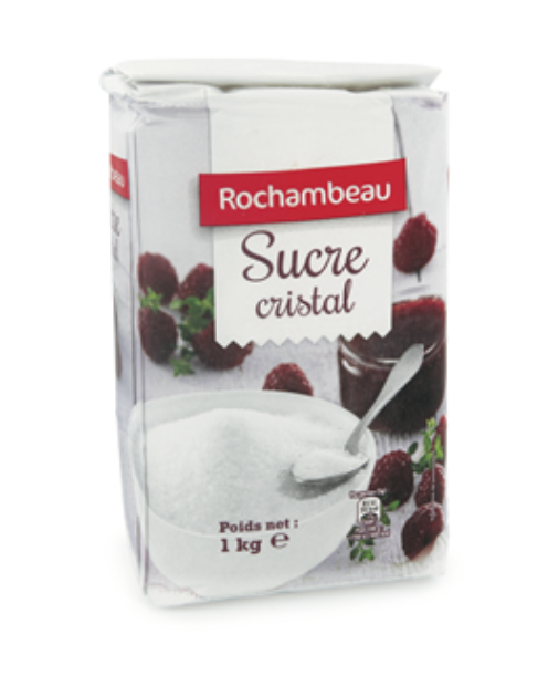 WHITE SUGAR CASTER - 1KG SUCRE BLANC CRISTAL - 1KG