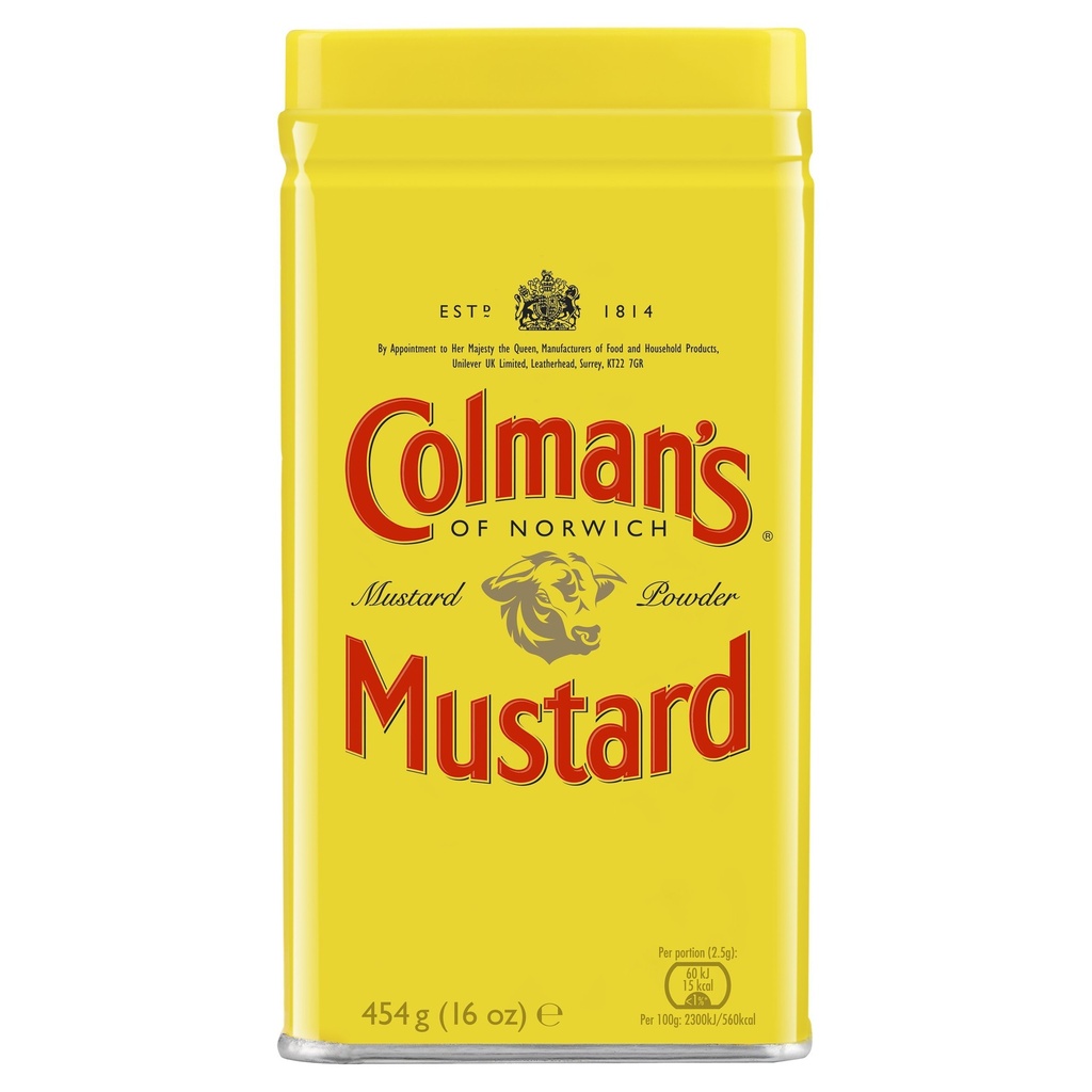 COLMANS MUSTARD POWDER - 454GR COLEMANS MOUTARDE POUDRE - 454GR