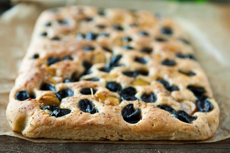 FOCACCIA BLACK OLIVE - 600GR FOCACCIA OLIVE NOIRE - 600GR
