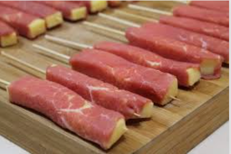 BEEF/CHEESE SKEWERS 31GR X 50PC BROCHETTES BOEUF/fromage 31GR X 50PC