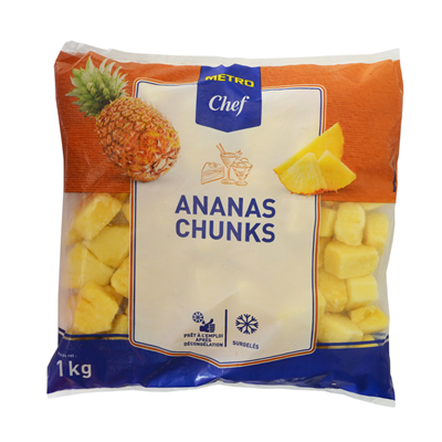 PINEAPPLE FROZEN - 1KG ANANAS MORCEAUX SURGELE - 1KG