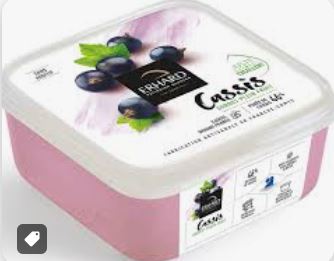 BLACKCURRANT SORBET 750ML - SORBET CASSIS 750ML