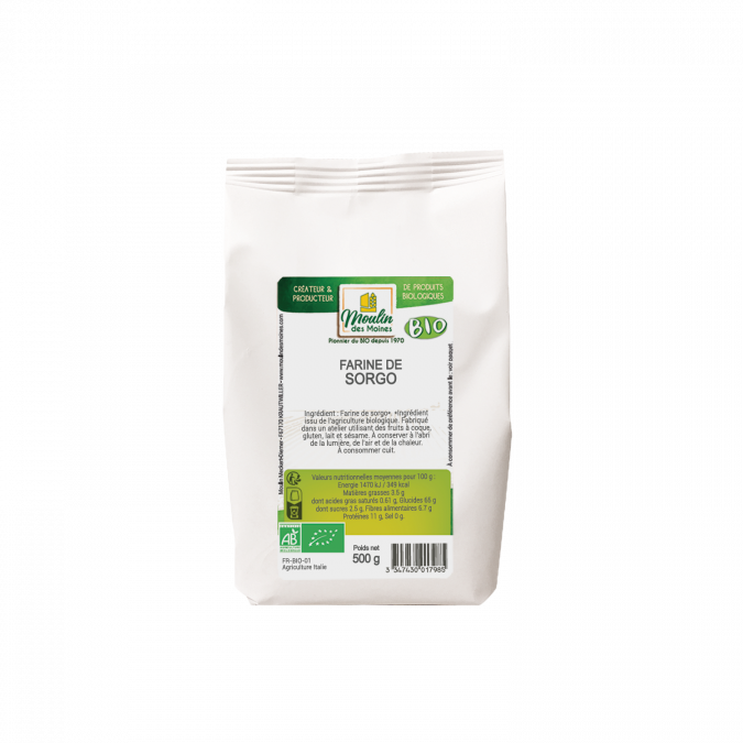 SORGHUM FLOUR ORGANIC - 500G FARINE SORGHO BIO - 500G