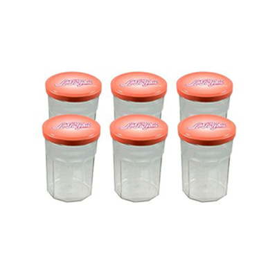 JAM JARS WITH LID - 6PC POTS CONFITURE+COUVERCLE - 6PC