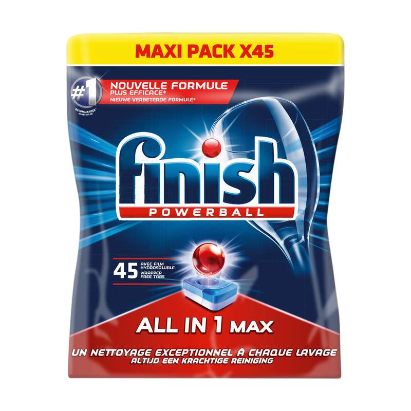 FINISH DISHWASHER TABLETS - 45PC TABLETTES POUR LAVE-VAISSELLE FINISH - 45PC