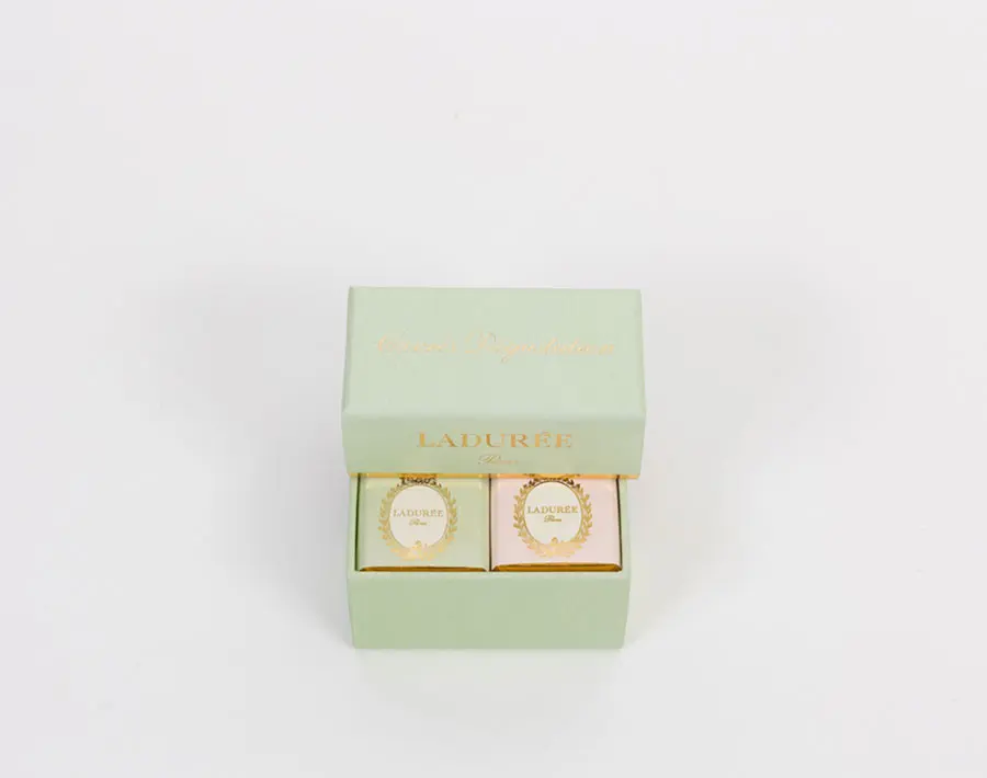 LADUREE BOX 14 SQUARES CHOCOLATES LADUREE COFFRET 14 CARRES CHOCOLAT