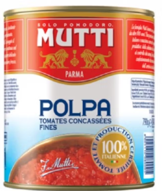 CHOPPED TOMATOES MUTTI - 1/2 TOMATE CONCASSEE 4/4 MUTTI