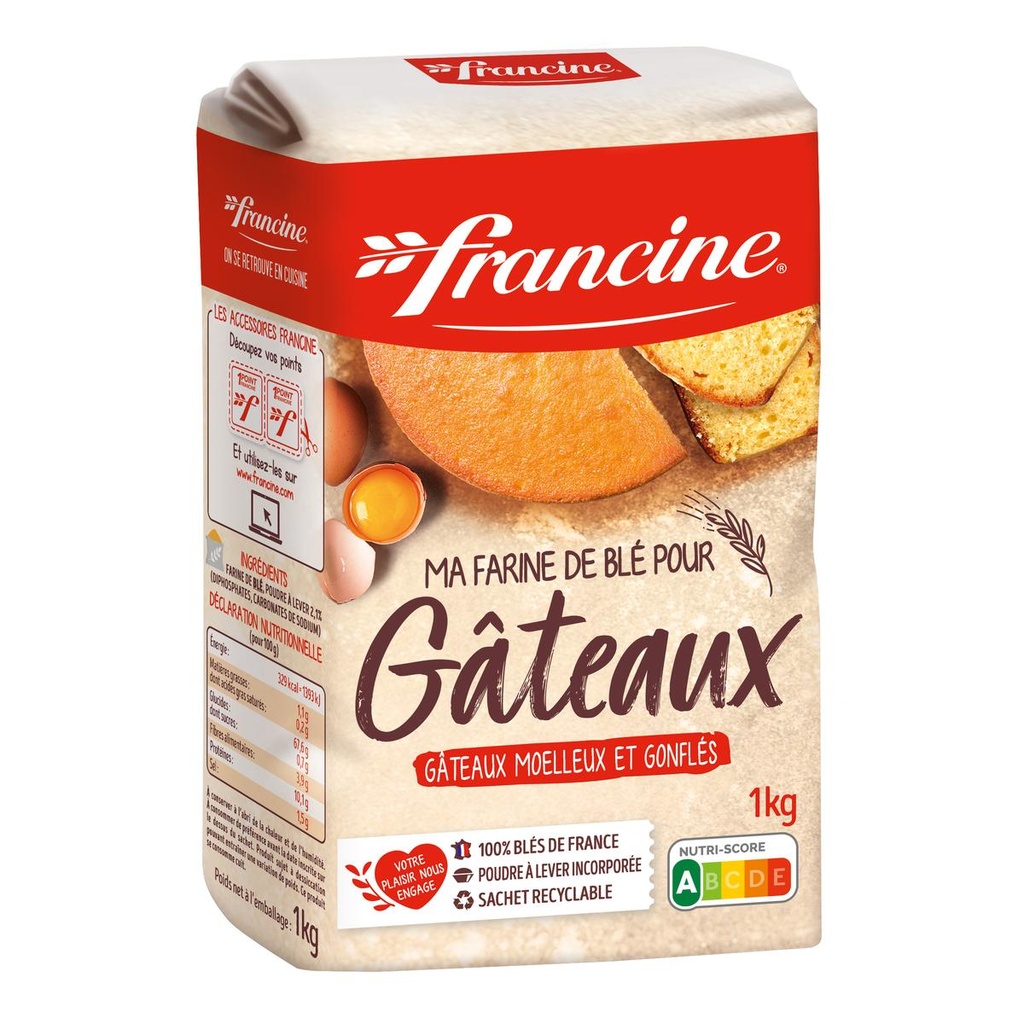 FLOUR PASTRY "FRANCINE" - 1KG FARINE GATEAUX "FRANCINE" - 1KG