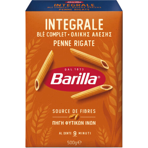 WHOLEMEAL PENNE BARILLA - 500GR PENNE COMPLET BARILLA - 500GR