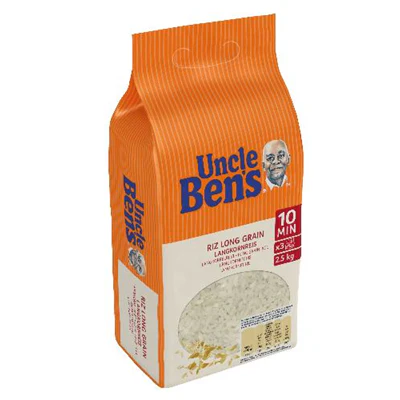 RICE UNCLE BENS, LONG RICE 1KG RIZ UNCLE BENS, RIZ LONG - 2.5KG