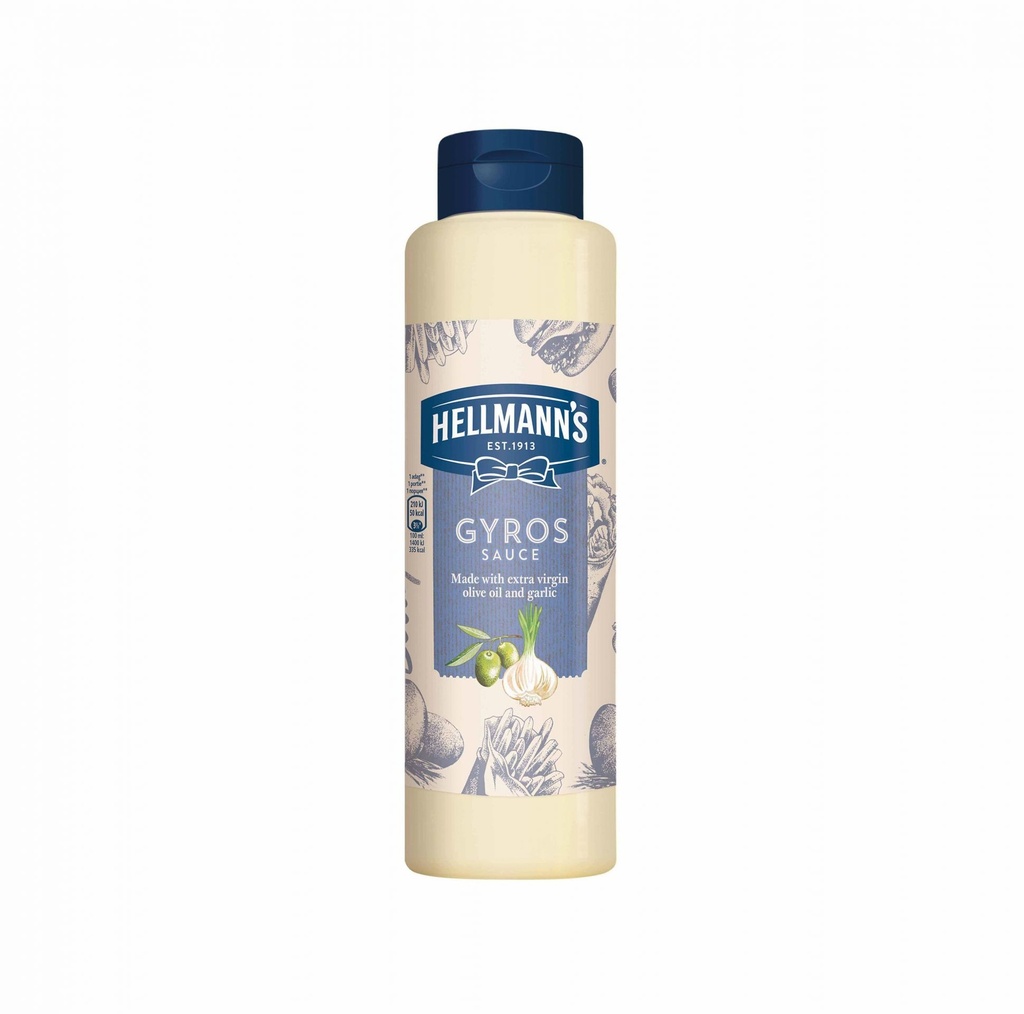 HELLMAN'S SAUCE GYROS - 860GR HELLMAN'S SAUCE GYROS - 860GR