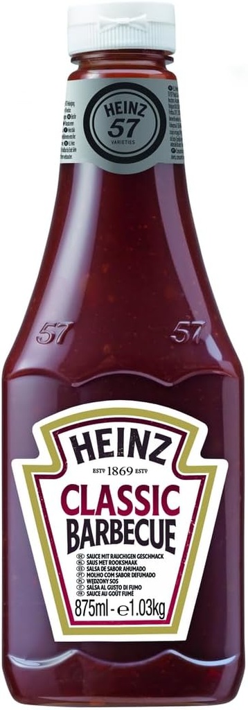 BBQ SAUCE HEINZ - 480GR
BBQ SAUCE HEINZ - 480GR