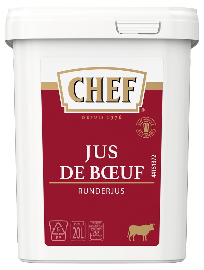 CHEF BEEF JUICE POWDRE - 600GR CHEF JUS BOEUF POUDRE - 600GR